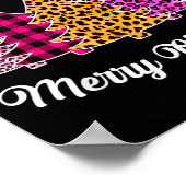 Merry Christmas Trees Leopard Nk Shirt For Women G Poster (Ecke)