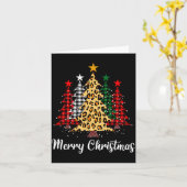 Merry Christmas Trees With Buffalo Plaid &amp; Leo Karte (Gelbe Blume)