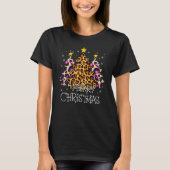 Merry Christmas Trees with Leopard Pink T-Shirt (Vorderseite)