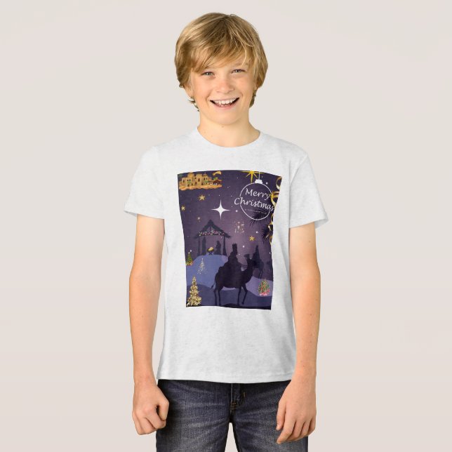 Merry Christmas Tri-Blend Shirt (Vorderseite voll)