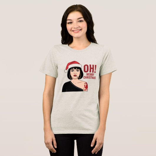 merry christmas Tri-Blend shirt (Vorderseite voll)