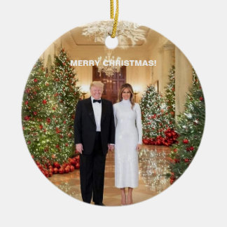 MERRY CHRISTMAS TRUMP ORNANAMENT KERAMIK ORNAMENT