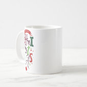 Merry Christmas Tygraphy Lettering Colorful T Shir Kaffeetasse (Vorderseite Links)
