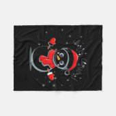 Merry Christmas Tygraphy Snowman Holiday Fleecedecke (Vorderseite (Horizontal))