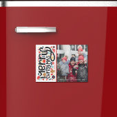 MERRY CHRISTMAS Typografie Magnetfotokarten Magnetkarte