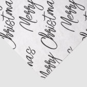 MERRY CHRISTMAS Typografie Schwarz-weiß Moderner S Seidenpapier (Ausschnitt)
