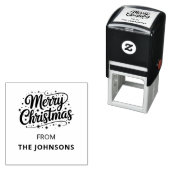 Merry Christmas Typography Logo Name Permastempel (Beispiel)