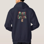 Merry Christmas Typography Teddy Bear Hoodie (Rückseite)