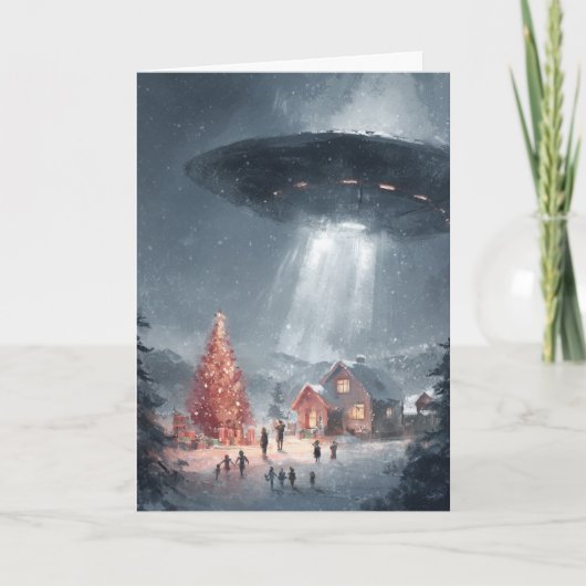 Merry Christmas UFO Feiertagskarte (Vorderseite)