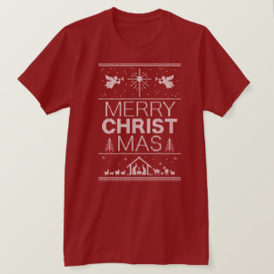Merry CHRISTmas Ugly Sweater Religious Christlich T-Shirt