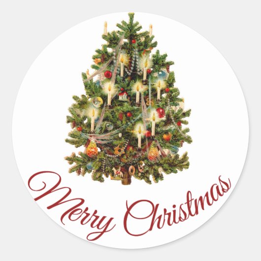 MERRY CHRISTMAS UMSCHLAG AUFKLEBER STICKER (Vorderseite)