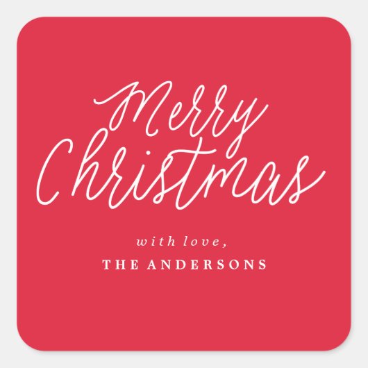 MERRY CHRISTMAS Umschlag Aufkleber Weihnachtsaufkl (Vorderseite)