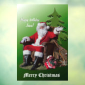 MERRY CHRISTMAS UND GLÜCKLICH BIRTHDAY JESUS FENSTERAUFKLEBER (Blatt 3)