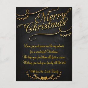 Merry Christmas und Happy New Year Feiertagspostkarte