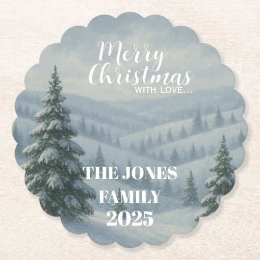 Merry Christmas Untersetzer (Vorderseite)