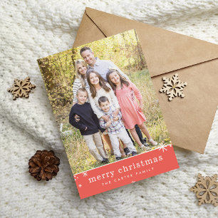 MERRY CHRISTMAS Urlaub einfach festlich funkeln ro Feiertagskarte