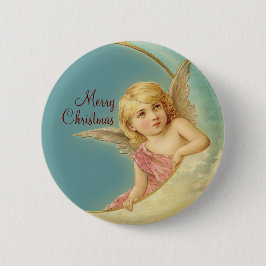 Merry Christmas Vintage Angel CC0252 Button