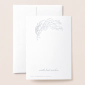 Merry Christmas Vintage Botanical. Folienkarte (Rückseite mit Umschlag)