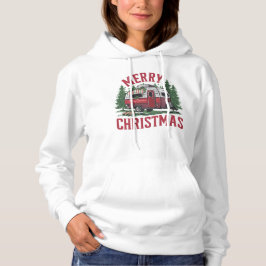 Merry Christmas Vintage Camper RV Holiday Camping Hoodie