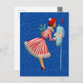 MERRY CHRISTMAS | Vintage E-Mail-Suche Postkarte (Vorne/Hinten)