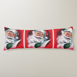 Merry Christmas, vintage, retro, Santa Claus, happ Seitenschläferkissen