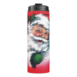 Merry Christmas,vintage,retro,Santa claus,happy Sa Thermosbecher