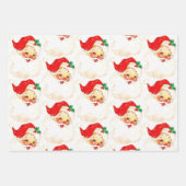 Merry Christmas Vintage Santa Geschenkpapier Set (Vorderseite 3)