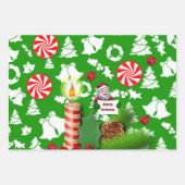 Merry Christmas Vintage Santa Geschenkpapier Set (Vorderseite)