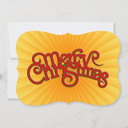 MERRY CHRISTMAS - Vintage Weihnachtsentwürfe Feiertagskarte (Vorderseite)