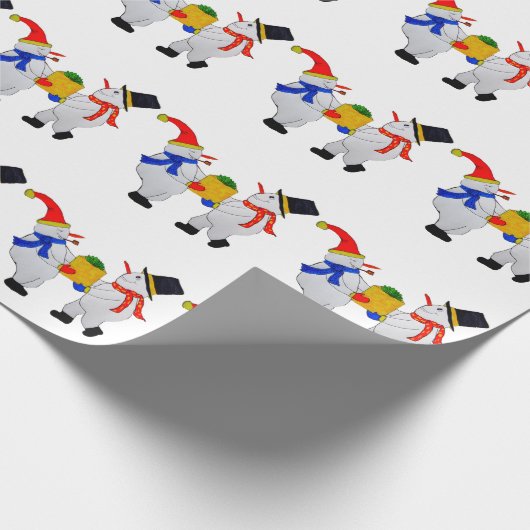 MERRY CHRISTMAS VON DEN SCHNEEIERN GESCHENKPAPIER (Ecke)