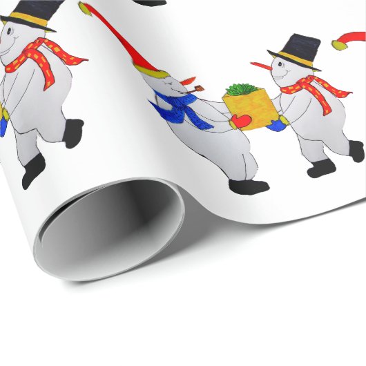 MERRY CHRISTMAS VON DEN SCHNEEIERN GESCHENKPAPIER (Rolleneckpunkt)