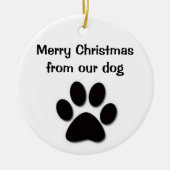 MERRY CHRISTMAS VON UNSEREN HUNDEN KERAMIK ORNAMENT (Vorne)