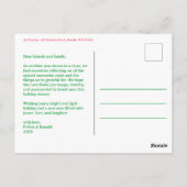 MERRY CHRISTMAS Watercolor Kariert CUSTOM Arch FOT Postkarte (Rückseite)