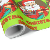 Merry Christmas - Weihnachtszeichnung und Geschenk Geschenkpapier (Rolleneckpunkt)