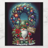 MERRY CHRISTMAS WEINETIKETT (Einzelnes Label)