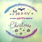 Merry Christmas Window Cling Fensteraufkleber (Blatt 3)