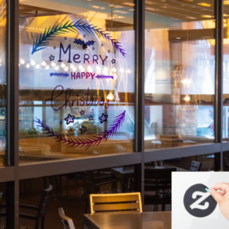 Merry Christmas Window Cling Fensteraufkleber