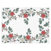Merry Christmas Winter Floral Tischdecke (Vorderseite (Horizontal))