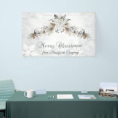 Merry Christmas Winter Flowers Pinecones Banner (Messeveranstaltung)