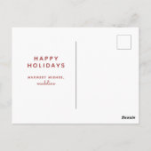 MERRY CHRISTMAS | Winter Holiday Gnome Postkarte (Rückseite)