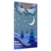 "MERRY CHRISTMAS" WINTER SCENE KLEMMBRETT (Rechts)