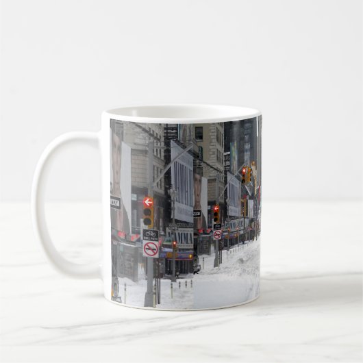 Merry Christmas Winter Snow New York City Kaffeetasse (Links)