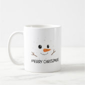 Merry Christmas winter snowman happy smile face Kaffeetasse (Links)