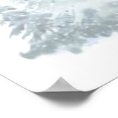 Merry Christmas Winter Spruce Tree Chickadee  Poster (Ecke)