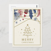 MERRY CHRISTMAS | Winterurlaub Postkarte (Vorne/Hinten)