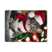 Merry Christmas with a cute kitten Magnet (Horizontal)