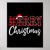 Merry Christmas With Black And Red Plaid Family Me Poster (Vorne)