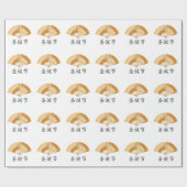 Merry Christmas with Golden Fan Geschenkpapier (Flach)