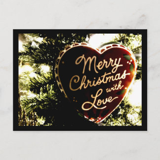 Merry Christmas with Love Wird Postkarte