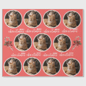 Merry Christmas with One Circle Photo Geschenkpapier (Flach)